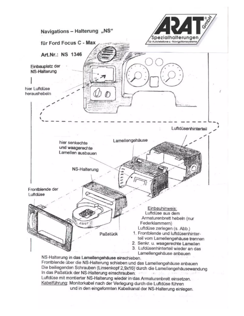 Página 1 del manual Manual de usuario Arat NS1346