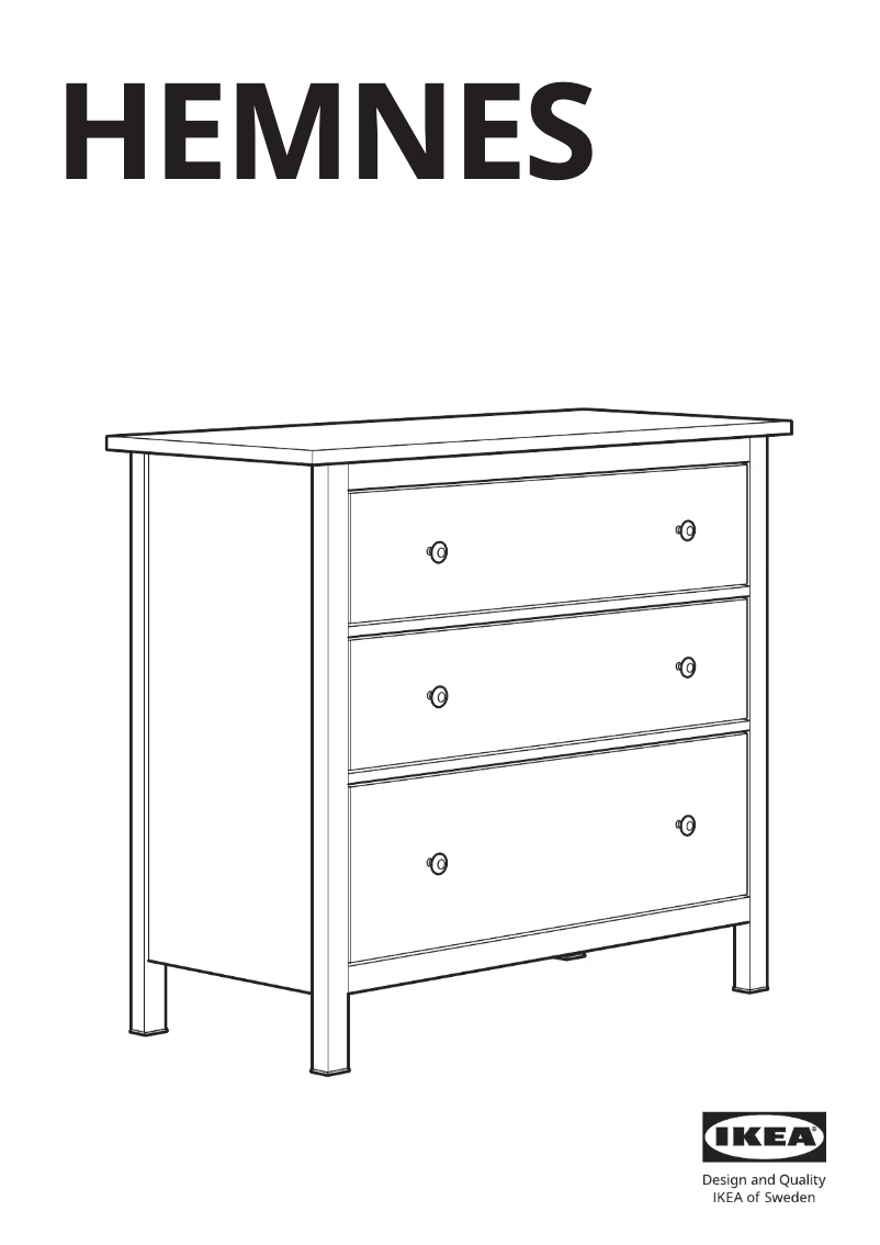 Page 1 de la notice Manuel utilisateur Ikea HEMNES 205.761.95