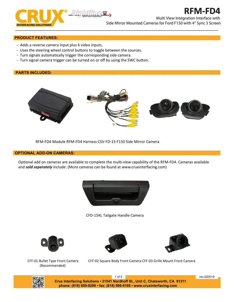 Página 1 del manual Manual de usuario CRUX RFM-FD4