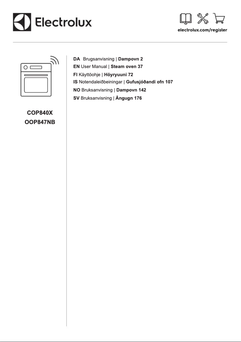 Página 1 del manual Manual de usuario Electrolux COP840X