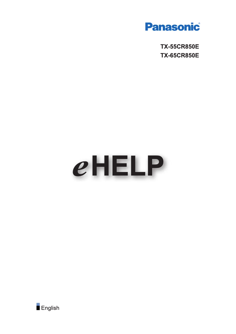 Page 1 de la notice Manuel utilisateur Panasonic Viera TX-65CR850E