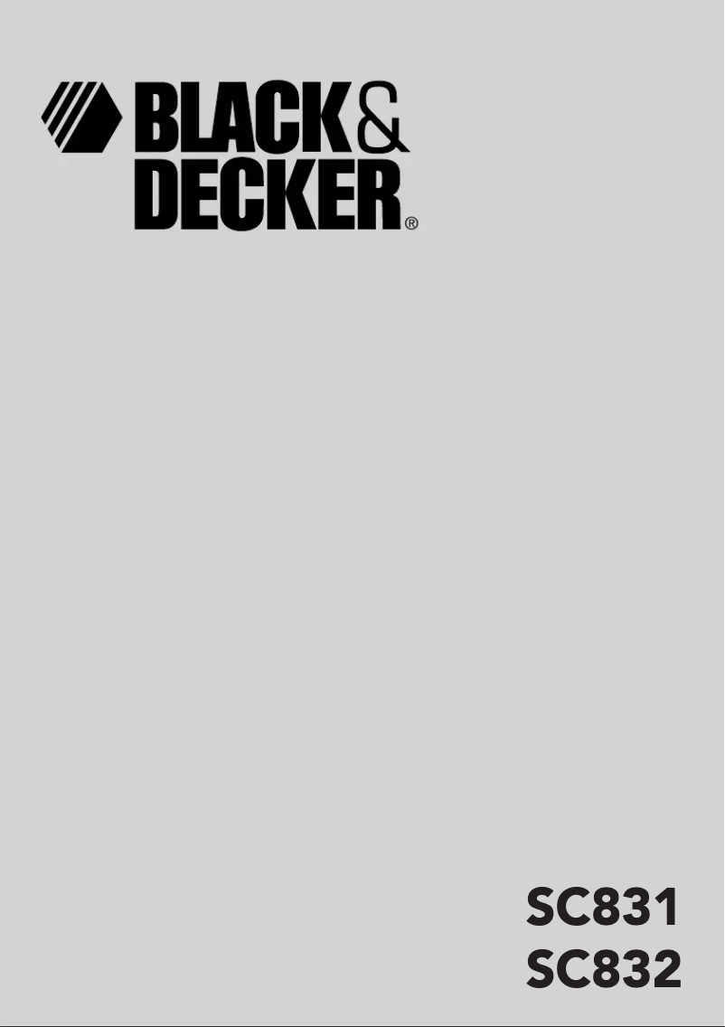 Page n°1 - Manuel utilisateur Black & Decker SC831