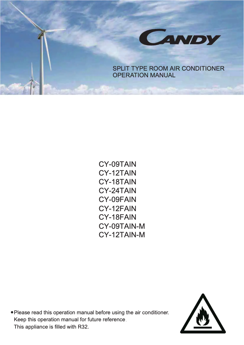 Page 1 of the manual User Manual Candy CY-12TAIN