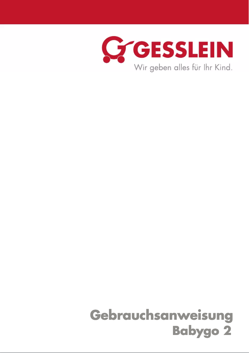Página 1 del manual Manual de usuario Gesslein Babygo 2