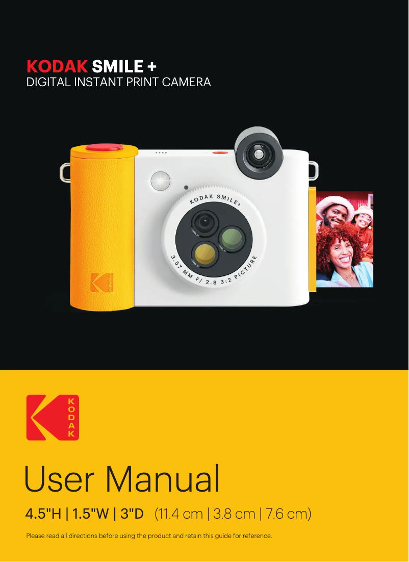 Page 1 de la notice Manuel utilisateur Kodak Smile+