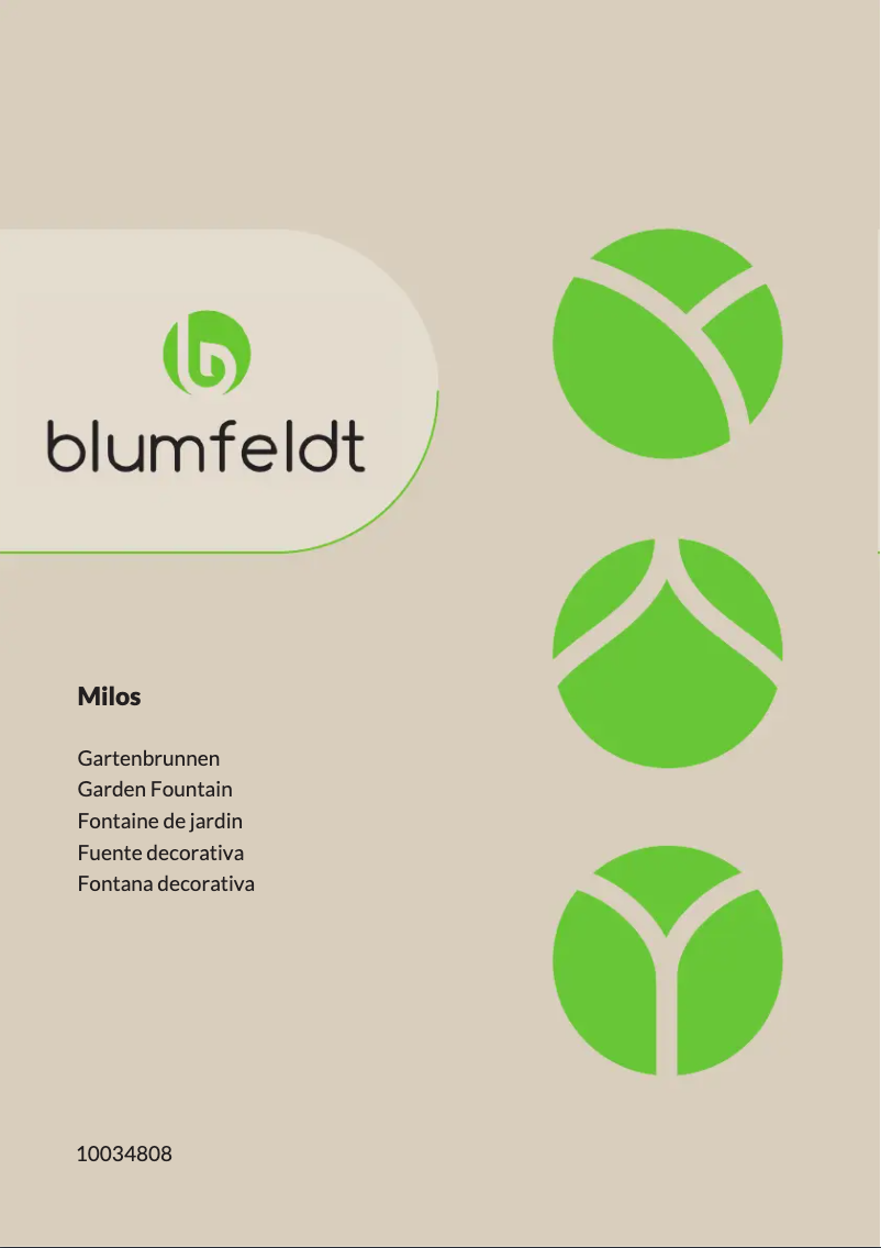 Page 1 de la notice Manuel utilisateur Blumfeldt Milos