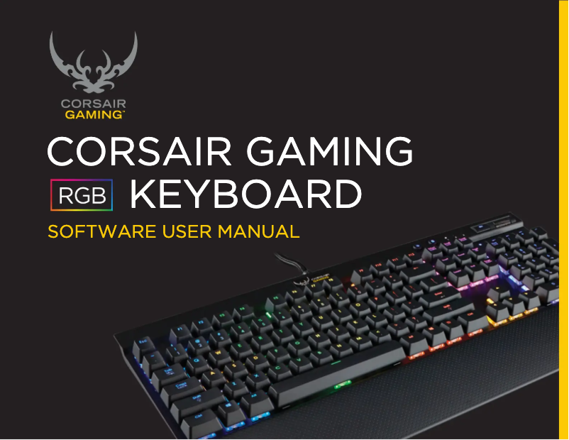 Page 1 de la notice Manuel utilisateur Corsair STRAFE RGB MK.2