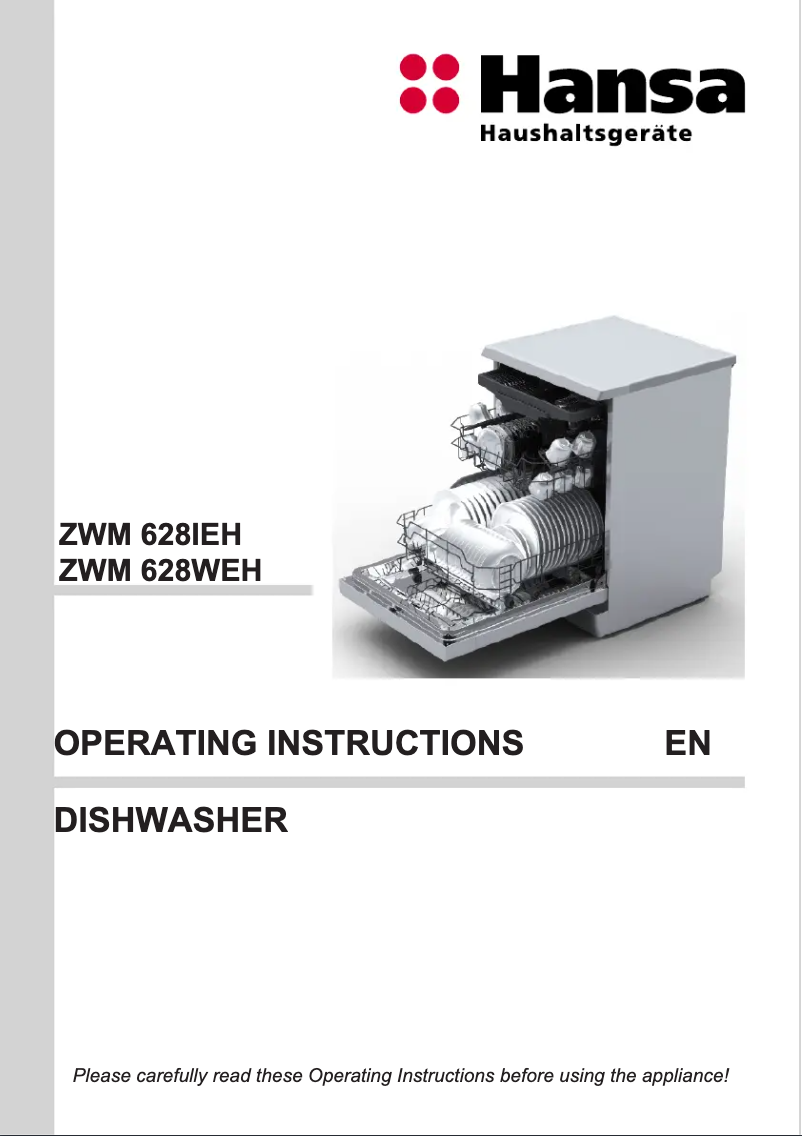 Page 1 de la notice Manuel utilisateur Hansa ZWM 628 IEH