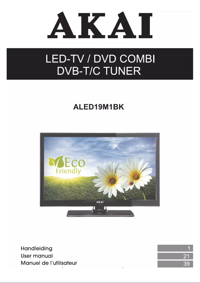 Page 1 de la notice Manuel utilisateur AKAI ALED19M1BK