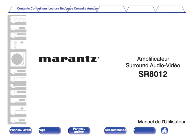 Page 1 de la notice Manuel utilisateur Marantz SR8012