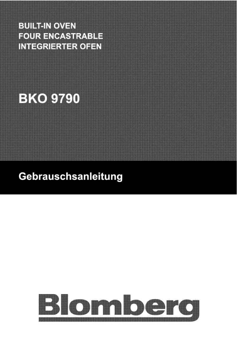 Page 1 de la notice Manuel utilisateur Blomberg BKO 9790