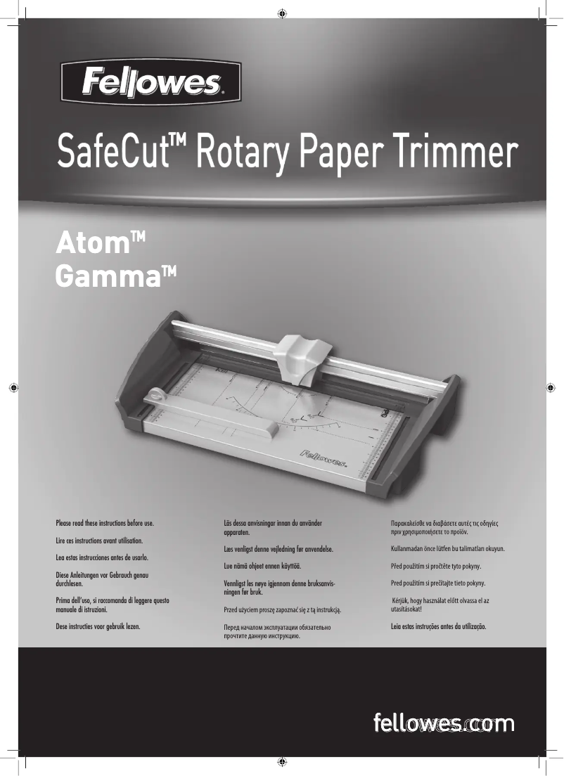 Page 1 de la notice Manuel utilisateur Fellowes Gamma A4