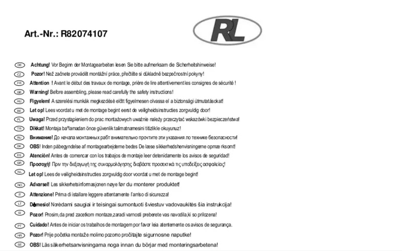 Page 1 de la notice Manuel utilisateur QAZQA Laval