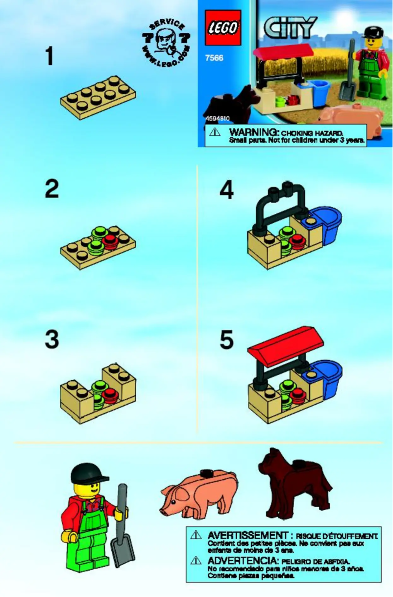 Page 1 de la notice Manuel utilisateur Lego City 7566