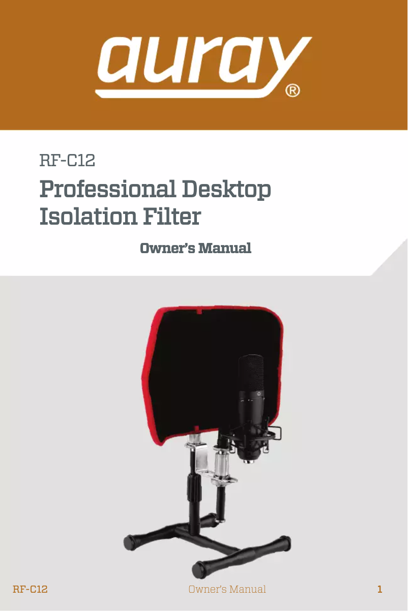 Page 1 de la notice Manuel utilisateur Auray RF-C12R