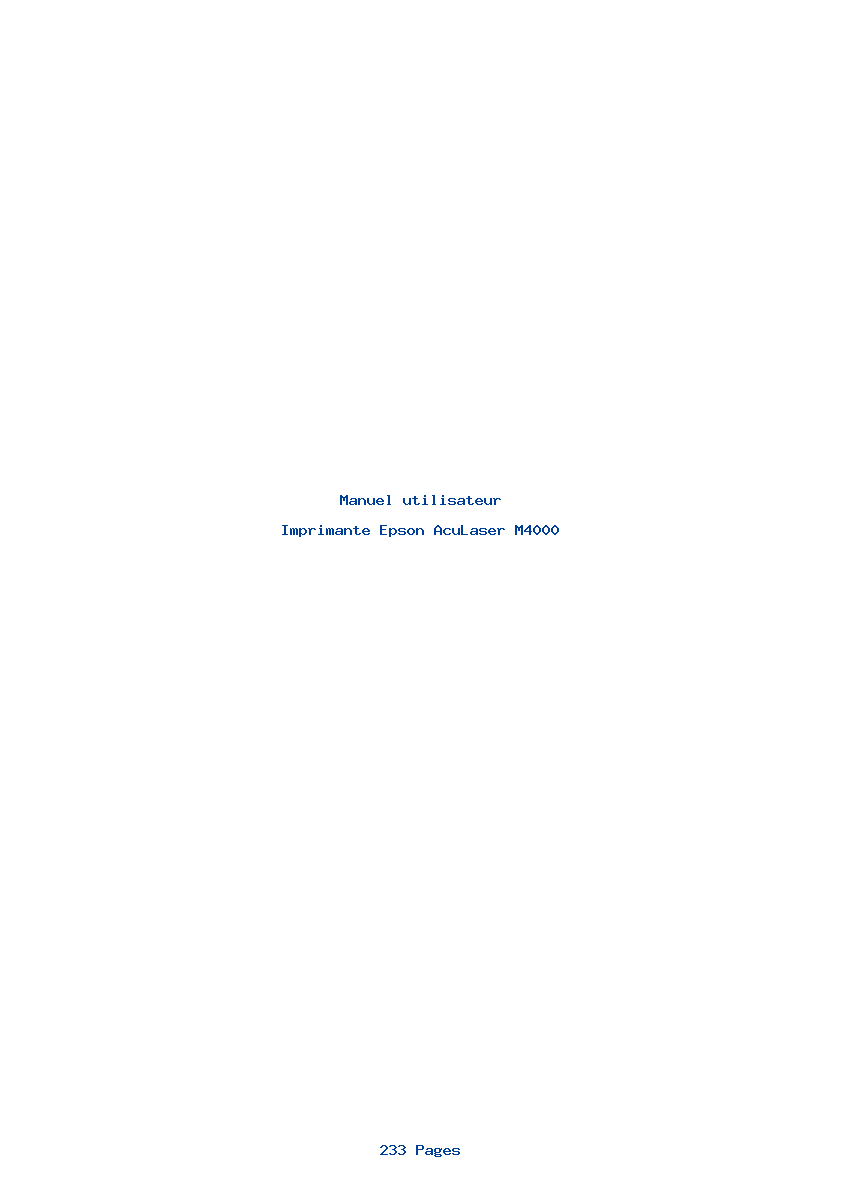 Image de la première page du manuel de l'appareil AcuLaser M4000