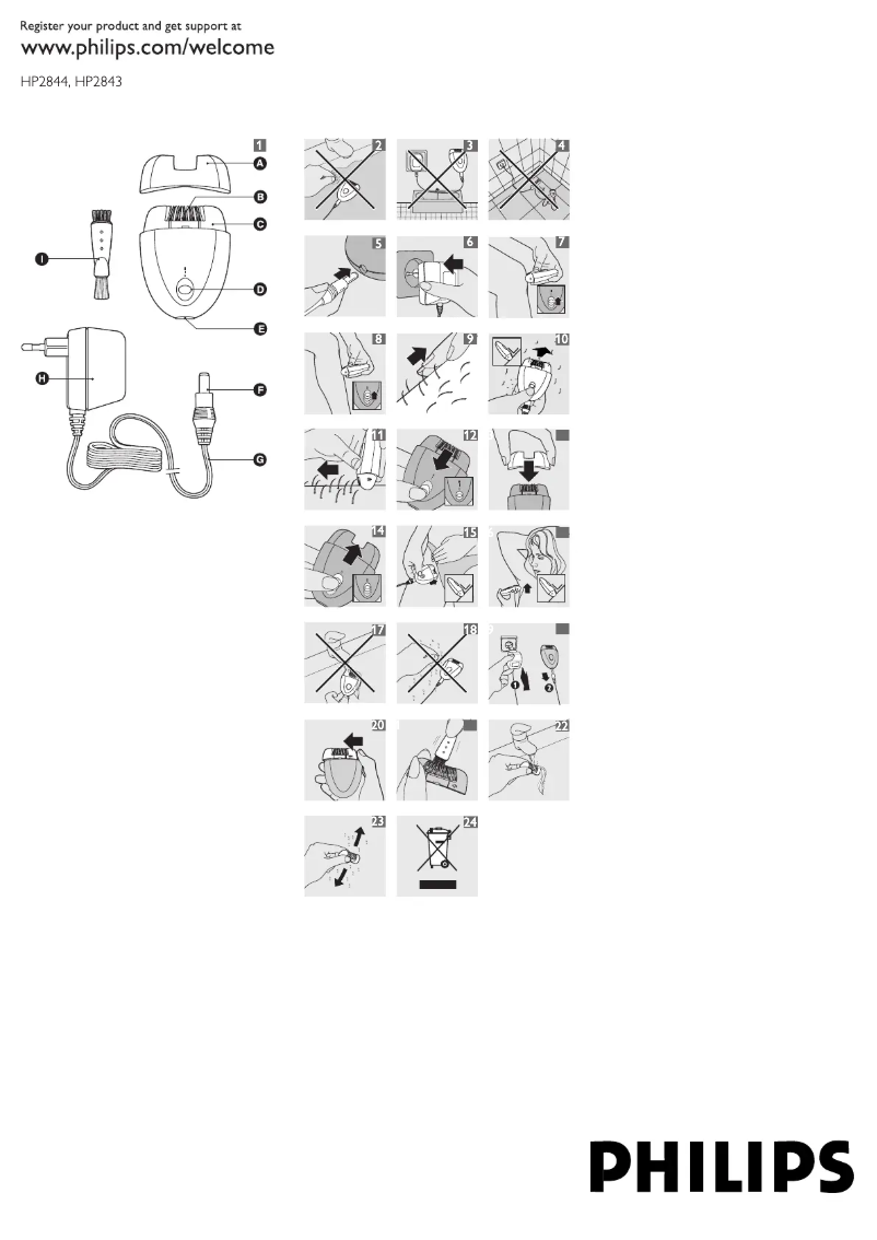 Image de la première page du manuel de l'appareil Satinelle HP2844