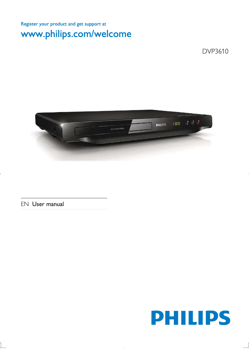 Page n°1 - Manuel utilisateur Philips DVP3610