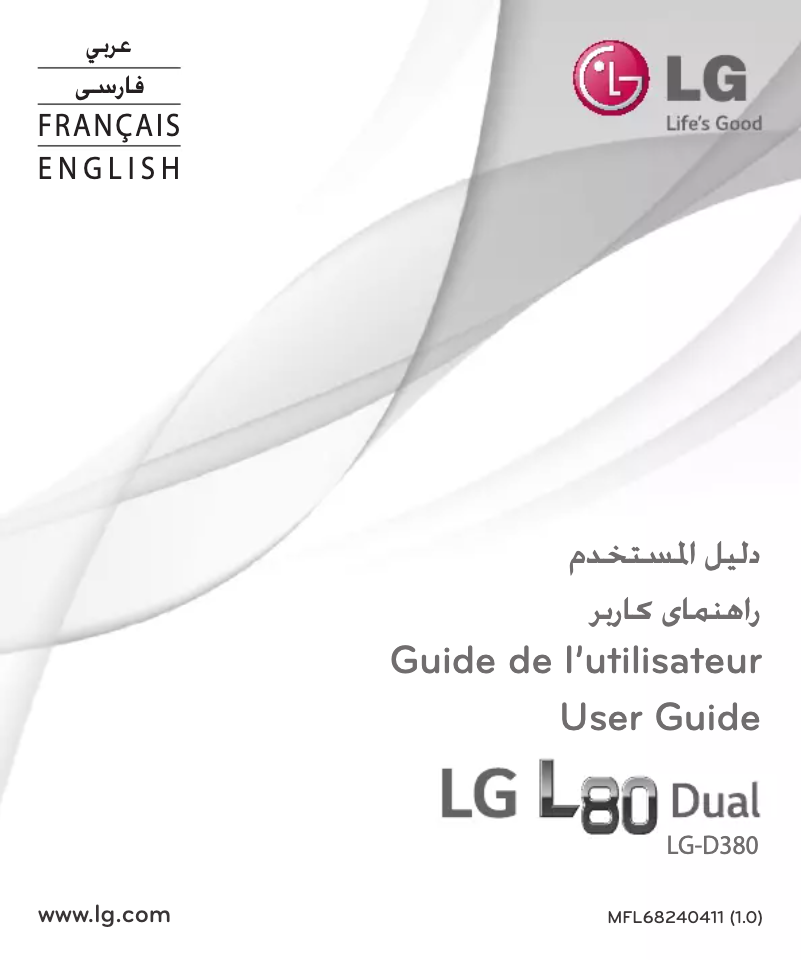 Page 1 de la notice Manuel utilisateur LG L80