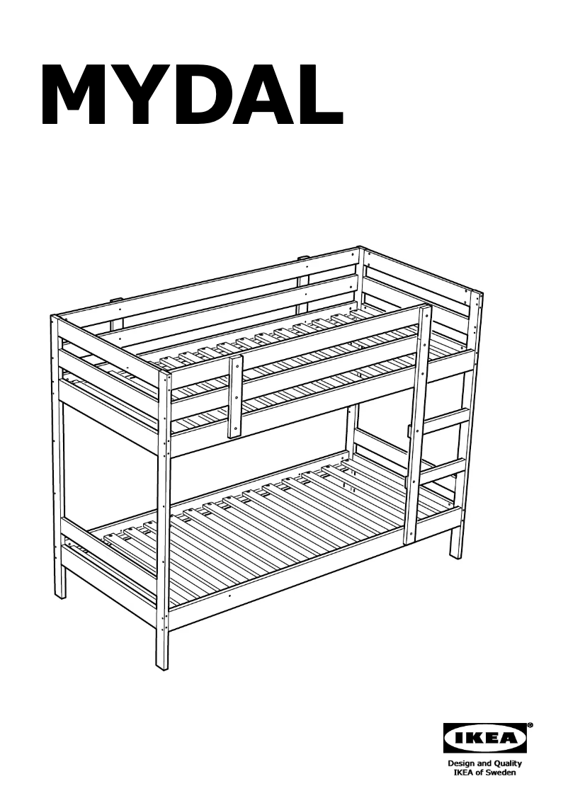 Page 1 de la notice Manuel utilisateur Ikea MYDAL 704.483.13
