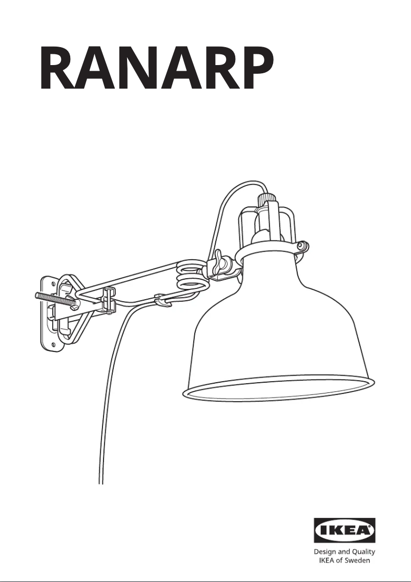 Page 1 de la notice Manuel utilisateur Ikea RANARP 305.241.63