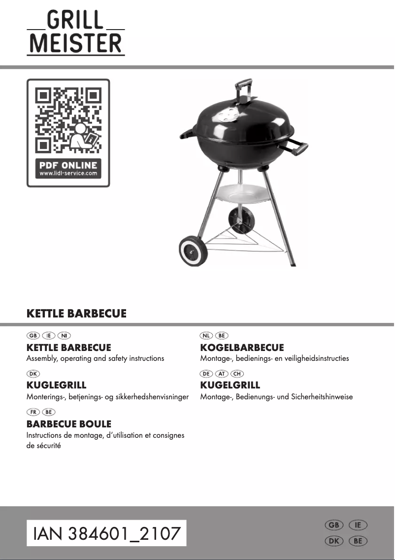 Page 1 de la notice Manuel utilisateur Grillmeister HG08746