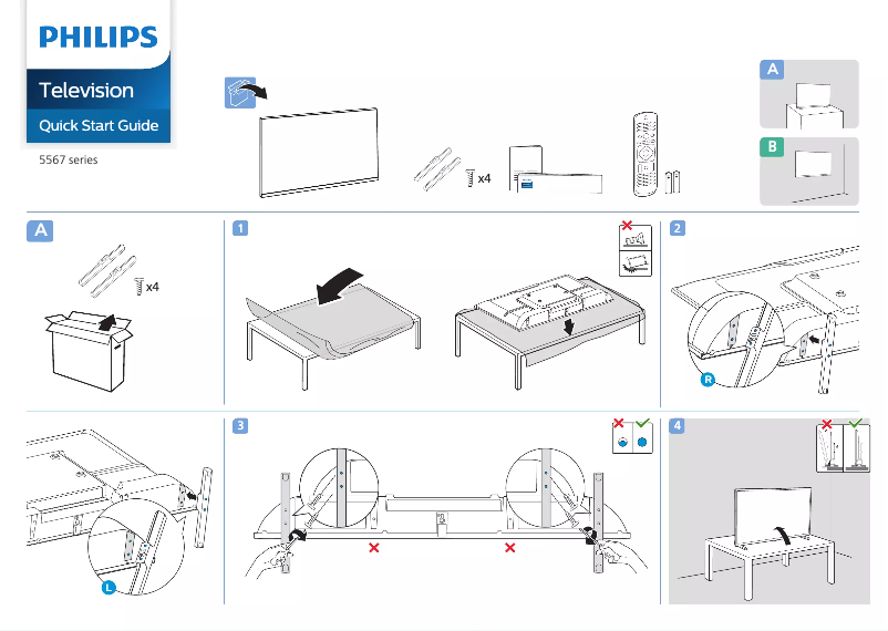 Page 1 de la notice Guide de démarrage rapide Philips 32PHT5567