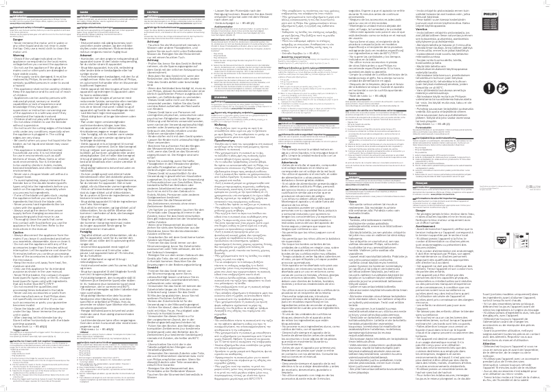 Page 1 de la notice Manuel utilisateur Philips Avance Collection HR1672