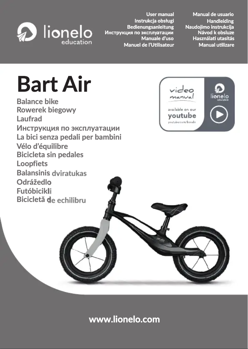 Page 1 de la notice Manuel utilisateur Lionelo Bart Air