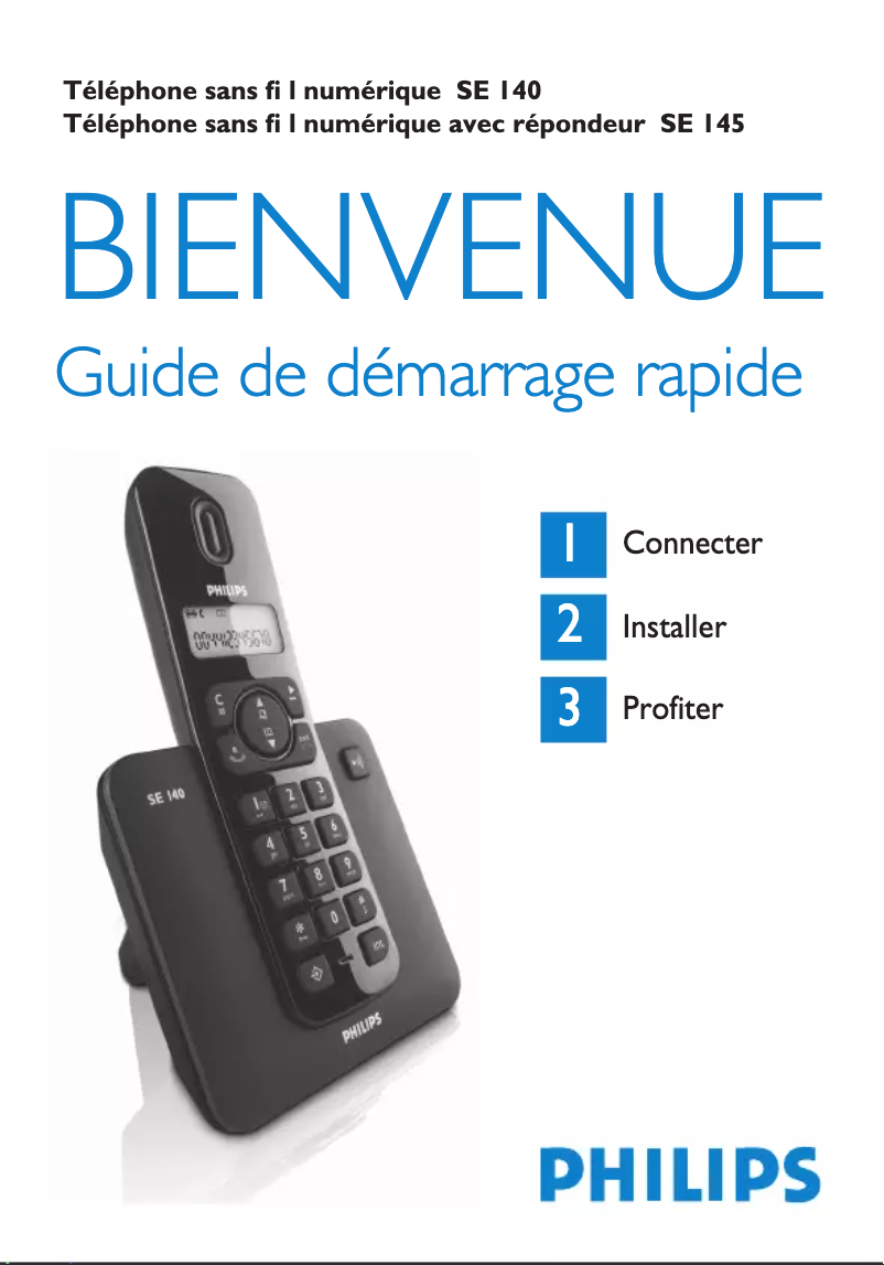 Página nº 1 - Guía de inicio rápido Philips DECT 215