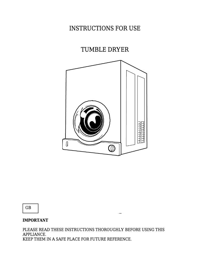 Page 1 de la notice Manuel utilisateur White Knight 35AW