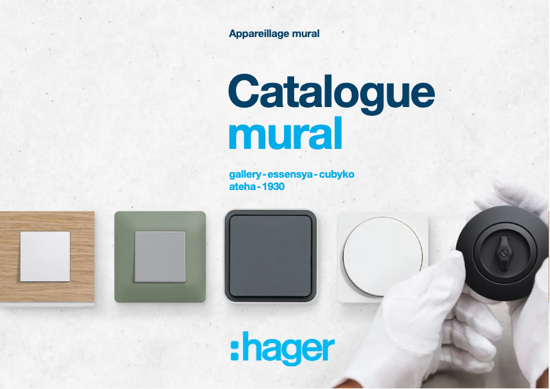 Page 1 of the manual Catalogue Hager WXF601