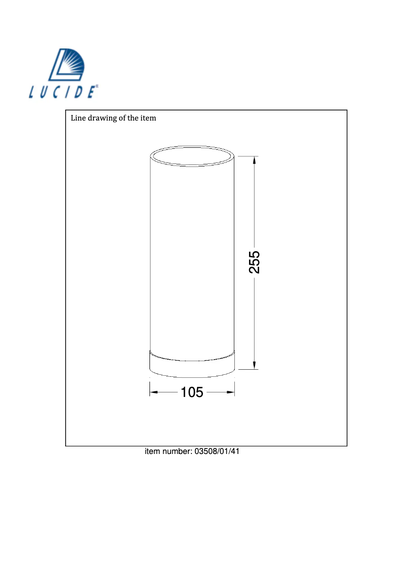 Page 1 of the manual User Manual Lucide Tubi