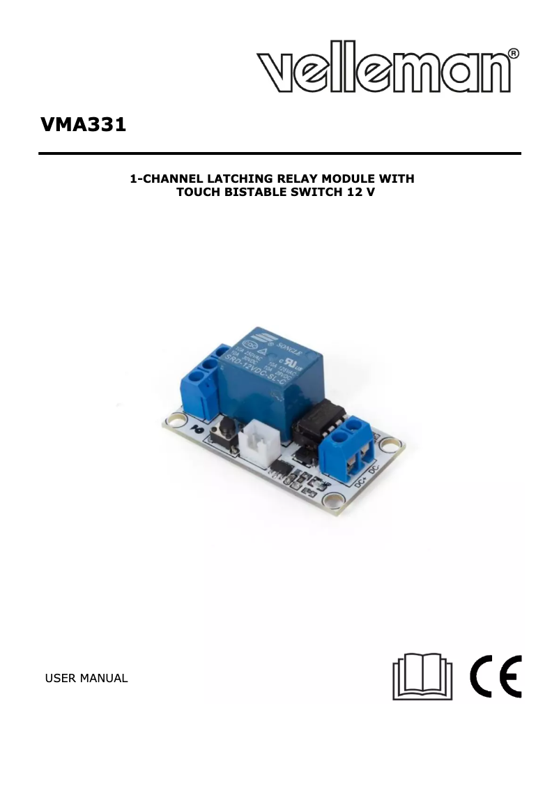 Page 1 de la notice Manuel utilisateur Velleman VMA331