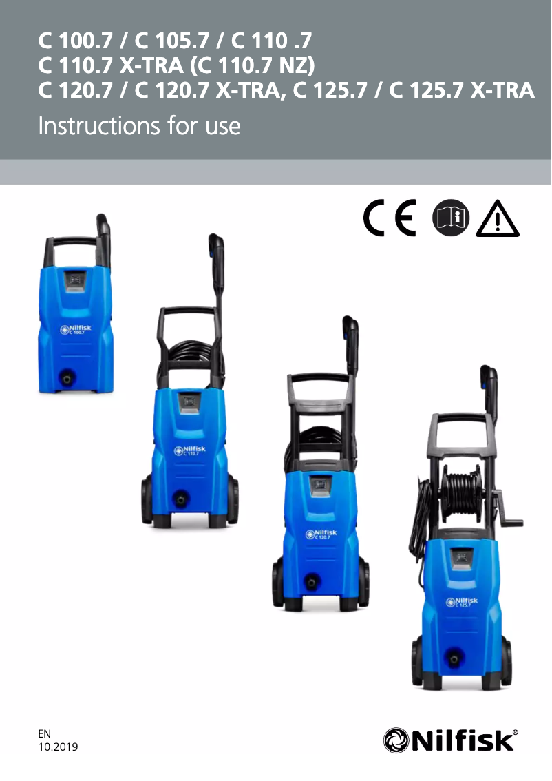 Page 1 de la notice Manuel utilisateur Nilfisk C 110.7