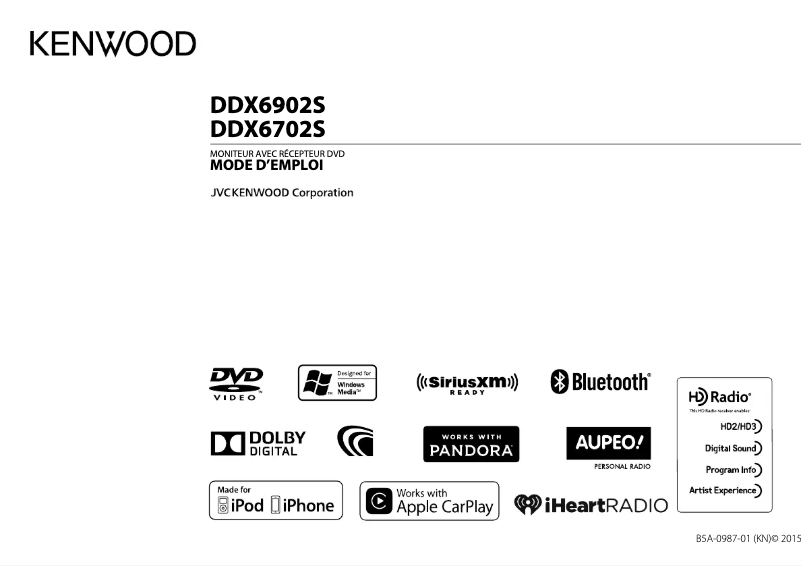 Página 1 del manual Manual de usuario Kenwood DDX6902S