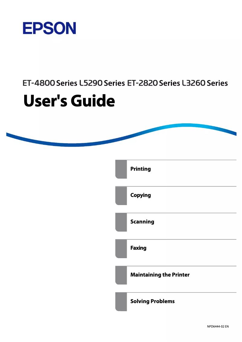 Página 1 del manual Manual de usuario Epson EcoTank L5298