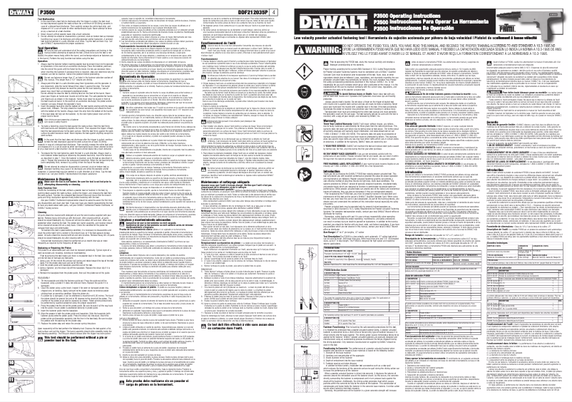 Page 1 de la notice Manuel utilisateur DeWalt DDF212035