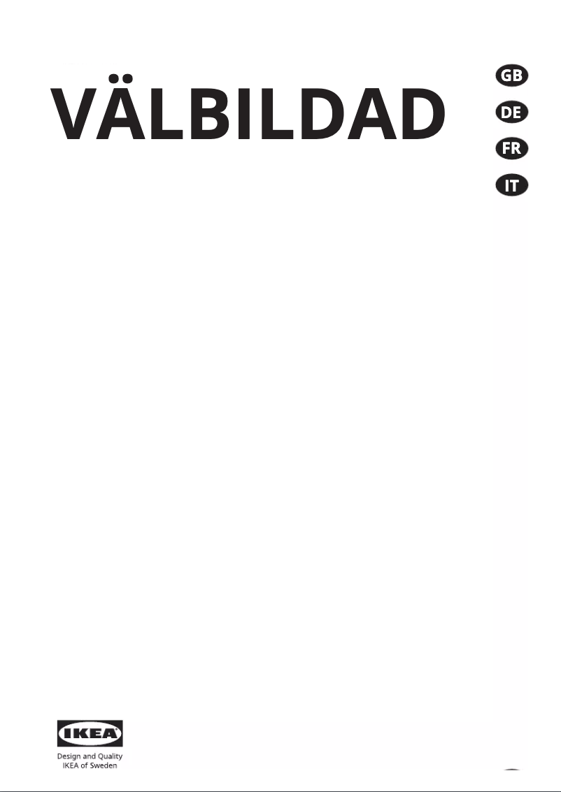 Page 1 de la notice Mode d'emploi Ikea VÄLBILDAD