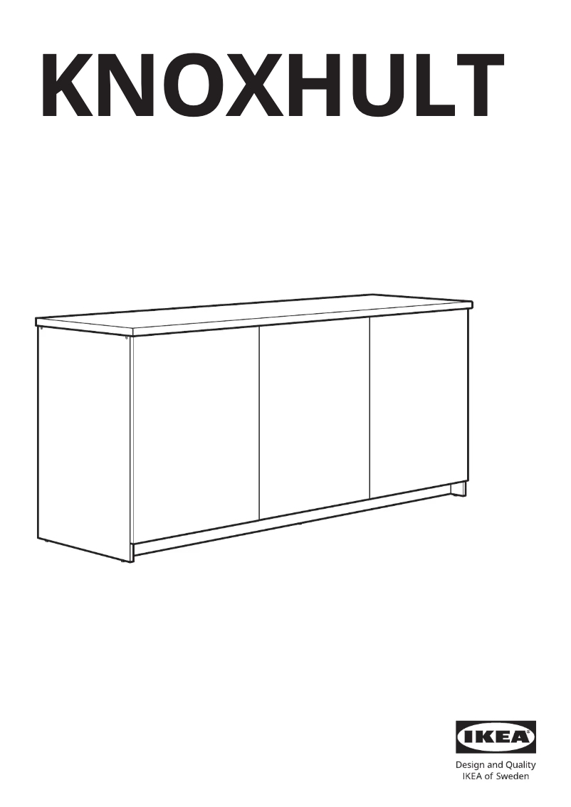 Page 1 de la notice Manuel utilisateur Ikea KNOXHULT 003.342.54