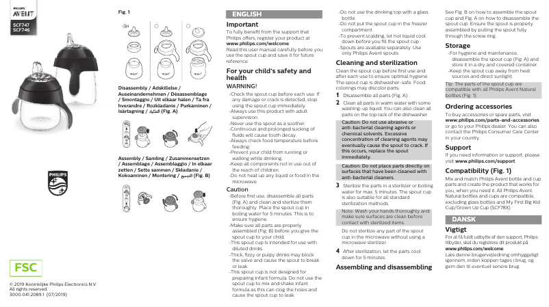 Página 1 del manual Manual de usuario Philips AVENT SCF747