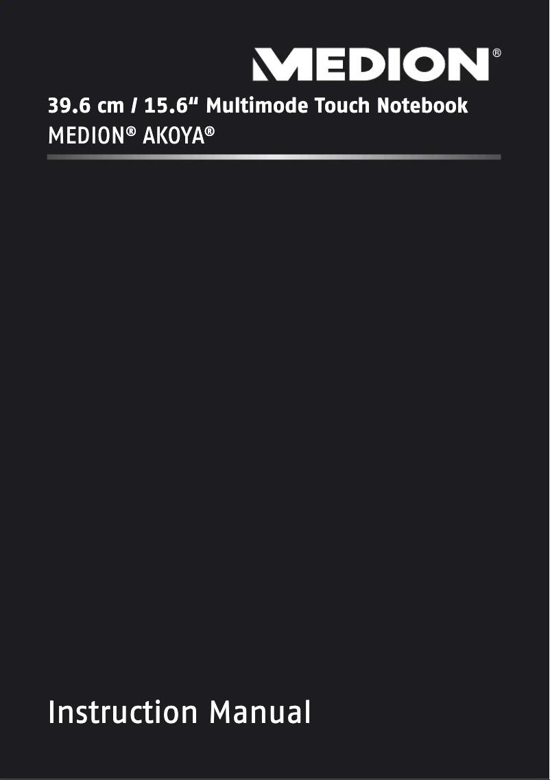 Page 1 de la notice Manuel utilisateur Medion Akoya S6213T (MD98879)