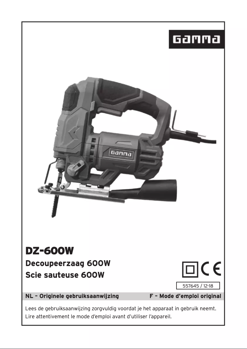 Page 1 de la notice Manuel utilisateur Gamma DZ-600W