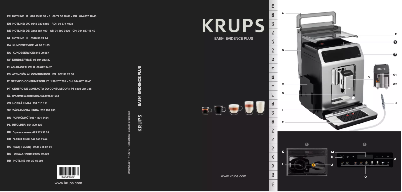 Página 1 del manual Manual de usuario Krups Evidence Plus EA894