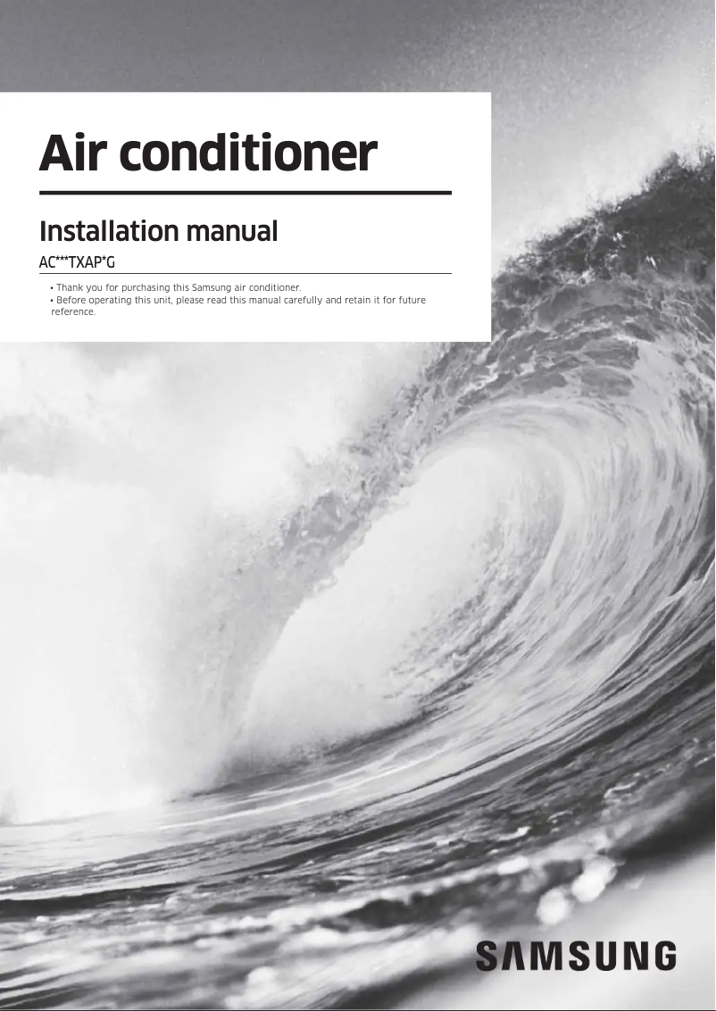 Página 1 del manual Manual de usuario Samsung AC090TXAPKG