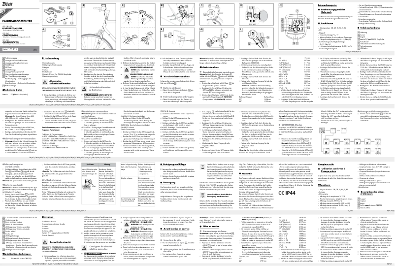 Page 1 de la notice Manuel utilisateur Crivit 103553-14-01