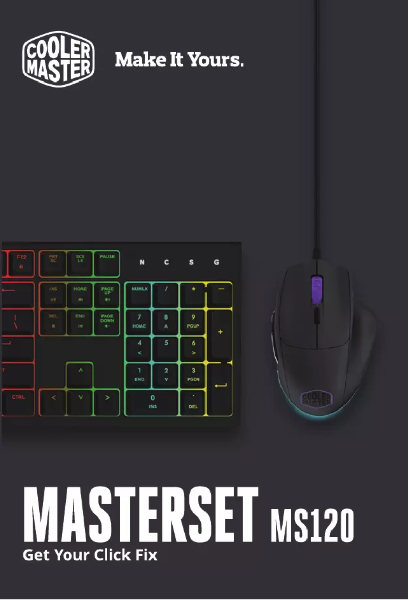 Page 1 de la notice Mode d'emploi Cooler Master MasterSet MS120