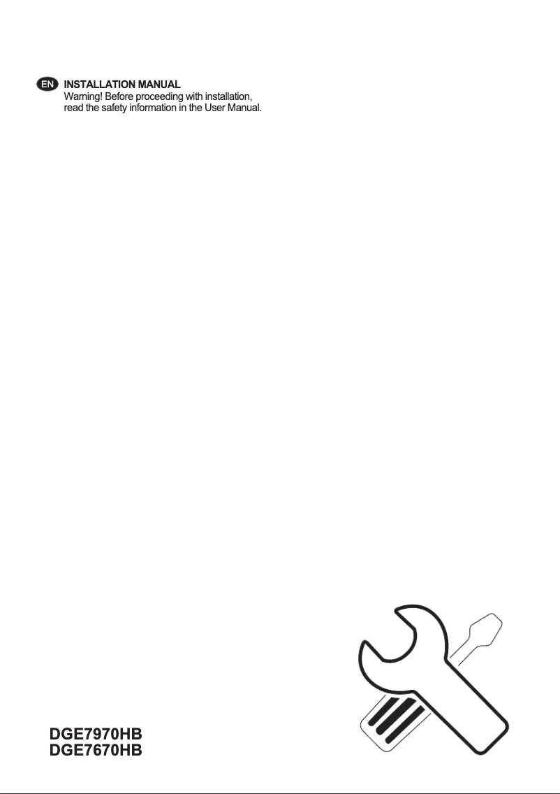 Page 1 de la notice Guide d'installation AEG DGE7670HB