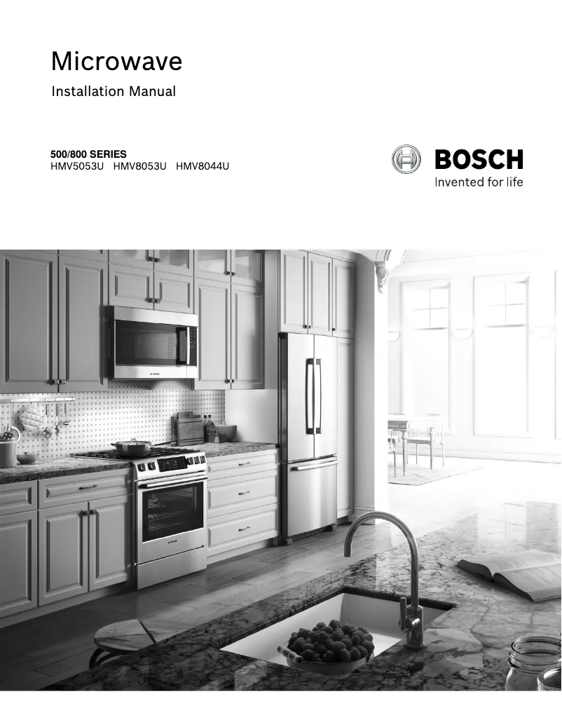 Página 1 del manual Guía de instalación Bosch HMV8044U