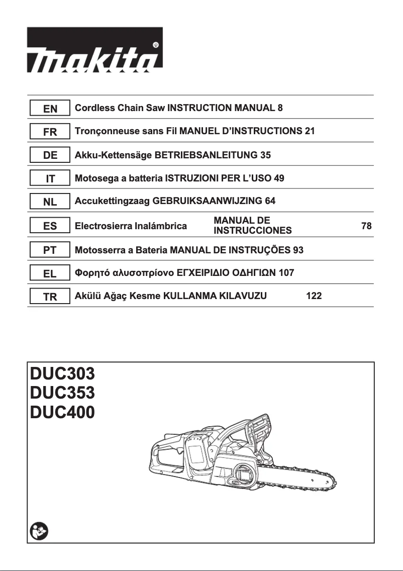Page 1 de la notice Manuel utilisateur Makita DUC400